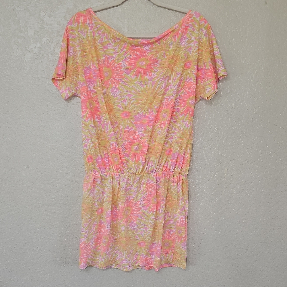 Lilly Pulitzer Floral Pink and Yellow Dress - Picture 4 of 4